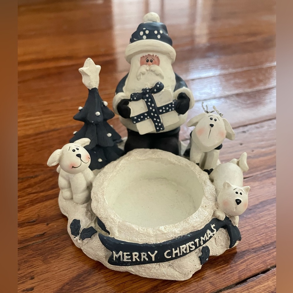 Christmas votive or tea light holder